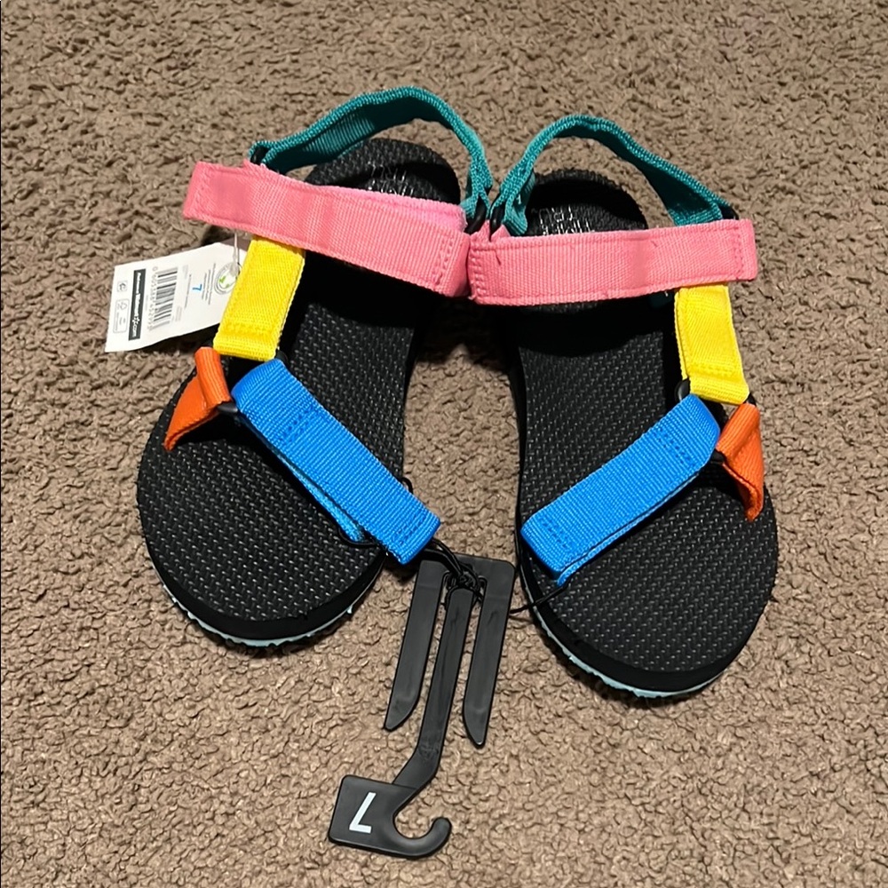 Multicolor Adjustable Strap Sandals -NEW WITH TAGS
